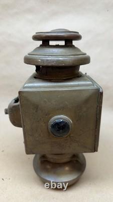Antique E & J Pat 1908 Automobile Carriage Oil Lamp Lantern Detroit MI Complete