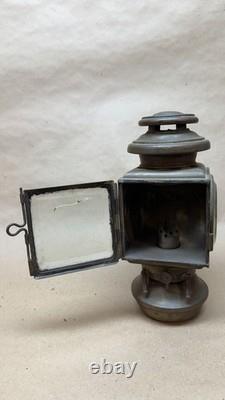 Antique E & J Pat 1908 Automobile Carriage Oil Lamp Lantern Detroit MI Complete