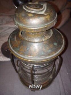 Antique E. Miller Nautical Lantern Original Simplex Burner Patina+++wow