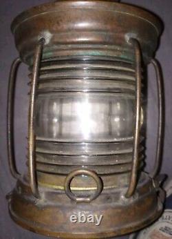 Antique E. Miller Nautical Lantern Original Simplex Burner Patina+++wow