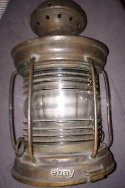 Antique E. Miller Nautical Lantern Original Simplex Burner Patina+++wow