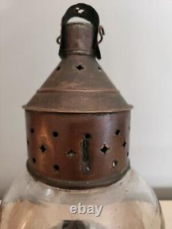 Antique Early 19th Century Onion Lantern with Whale Oil Burner