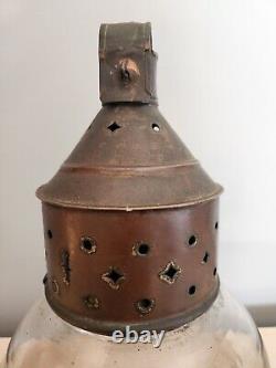 Antique Early 19th Century Onion Lantern with Whale Oil Burner