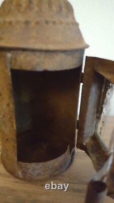 Antique Early 19th Century Tin Lantern With Handle