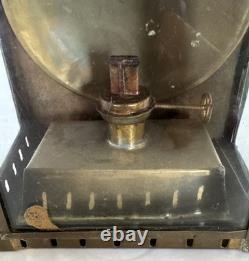 Antique Early American Tin Lantern Railroad Farm Oil Burner Candle 10x5x5