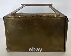 Antique Early American Tin Lantern Railroad Farm Oil Burner Candle 10x5x5