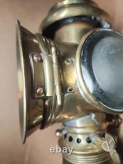 Antique Early Lantern 11 Kerosene Automobile Carriage Solid Brass Gorgeous