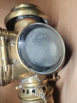 Antique Early Lantern 11 Kerosene Automobile Carriage Solid Brass Gorgeous