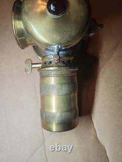 Antique Early Lantern 11 Kerosene Automobile Carriage Solid Brass Gorgeous