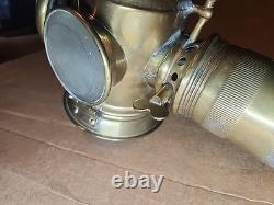 Antique Early Lantern 11 Kerosene Automobile Carriage Solid Brass Gorgeous