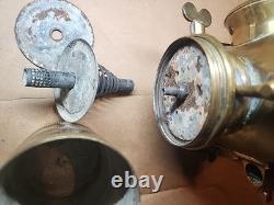 Antique Early Lantern 11 Kerosene Automobile Carriage Solid Brass Gorgeous