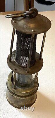 Antique Early Rare Brass Acenylene Miners Safety Lantern Nautical