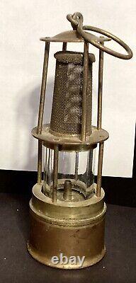 Antique Early Rare Brass Acenylene Miners Safety Lantern Nautical