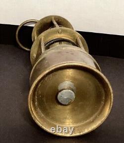 Antique Early Rare Brass Acenylene Miners Safety Lantern Nautical