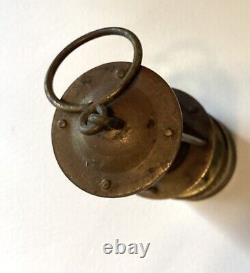 Antique Early Rare Brass Acenylene Miners Safety Lantern Nautical