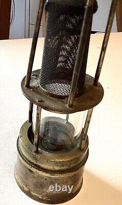 Antique Early Rare Brass Acenylene Miners Safety Lantern Nautical