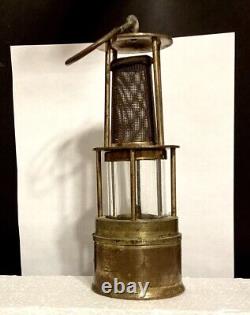 Antique Early Rare Brass Acenylene Miners Safety Lantern Nautical