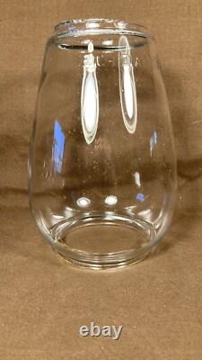 Antique Embossed Norleigh Diamond Lantern Globe Clear Glass Rare