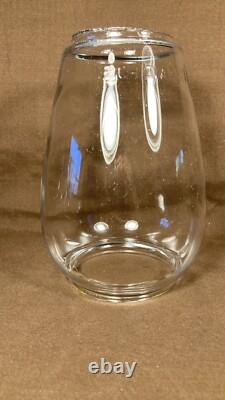 Antique Embossed Norleigh Diamond Lantern Globe Clear Glass Rare