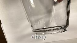 Antique Embossed Norleigh Diamond Lantern Globe Clear Glass Rare
