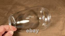 Antique Embossed Norleigh Diamond Lantern Globe Clear Glass Rare