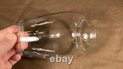 Antique Embossed Norleigh Diamond Lantern Globe Clear Glass Rare