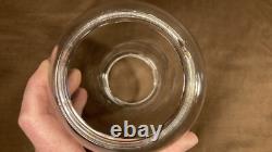 Antique Embossed Norleigh Diamond Lantern Globe Clear Glass Rare