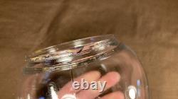 Antique Embossed Norleigh Diamond Lantern Globe Clear Glass Rare