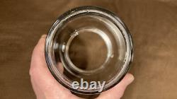 Antique Embossed Norleigh Diamond Lantern Globe Clear Glass Rare