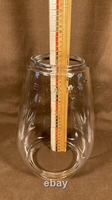 Antique Embossed Norleigh Diamond Lantern Globe Clear Glass Rare