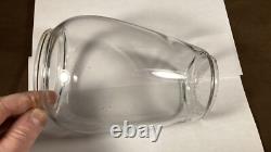 Antique Embossed Norleigh Diamond Lantern Globe Clear Glass Rare