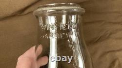 Antique Embossed Winfield Warren O Tubular Lantern Globe Clear Glass Rare