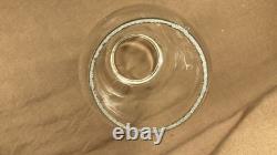 Antique Embossed Winfield Warren O Tubular Lantern Globe Clear Glass Rare