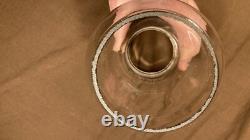 Antique Embossed Winfield Warren O Tubular Lantern Globe Clear Glass Rare
