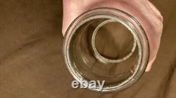 Antique Embossed Winfield Warren O Tubular Lantern Globe Clear Glass Rare