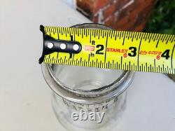 Antique Embossed Winfield Warren O Tubular Lantern Globe Clear Glass Rare