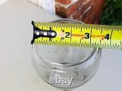 Antique Embossed Winfield Warren O Tubular Lantern Globe Clear Glass Rare