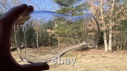 Antique Embossed Winfield Warren O Tubular Lantern Globe Clear Glass Rare