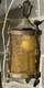 Antique Etched Amber Glass Copper Hanging Lantern Light
