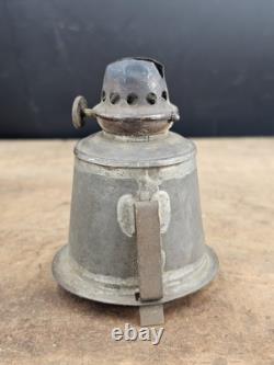 Antique Excelsior Mfg Enginner Tin Lantern Fount And Burner 1884 HTF
