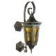 Antique Exterior Copper Lantern with Amber Glass, NSP1862