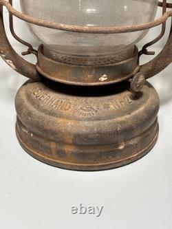 Antique Feuerhand 201 storm lantern, vintage German oil lamp