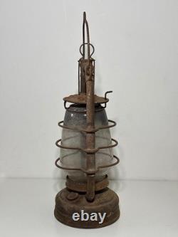 Antique Feuerhand 201 storm lantern, vintage German oil lamp