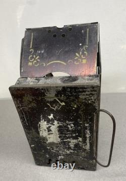 Antique Folding Candle Lamp Lantern Civil War Era Minors Patent Tin