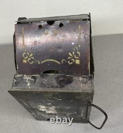 Antique Folding Candle Lamp Lantern Civil War Era Minors Patent Tin