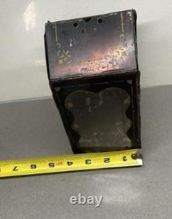Antique Folding Candle Lamp Lantern Civil War Era Minors Patent Tin