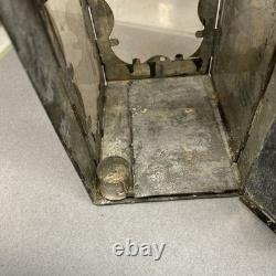 Antique Folding Candle Lamp Lantern Civil War Era Minors Patent Tin