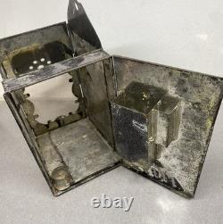 Antique Folding Candle Lamp Lantern Civil War Era Minors Patent Tin