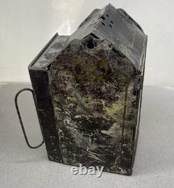 Antique Folding Candle Lamp Lantern Civil War Era Minors Patent Tin