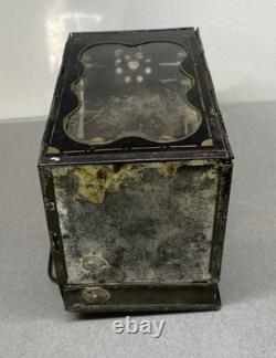 Antique Folding Candle Lamp Lantern Civil War Era Minors Patent Tin